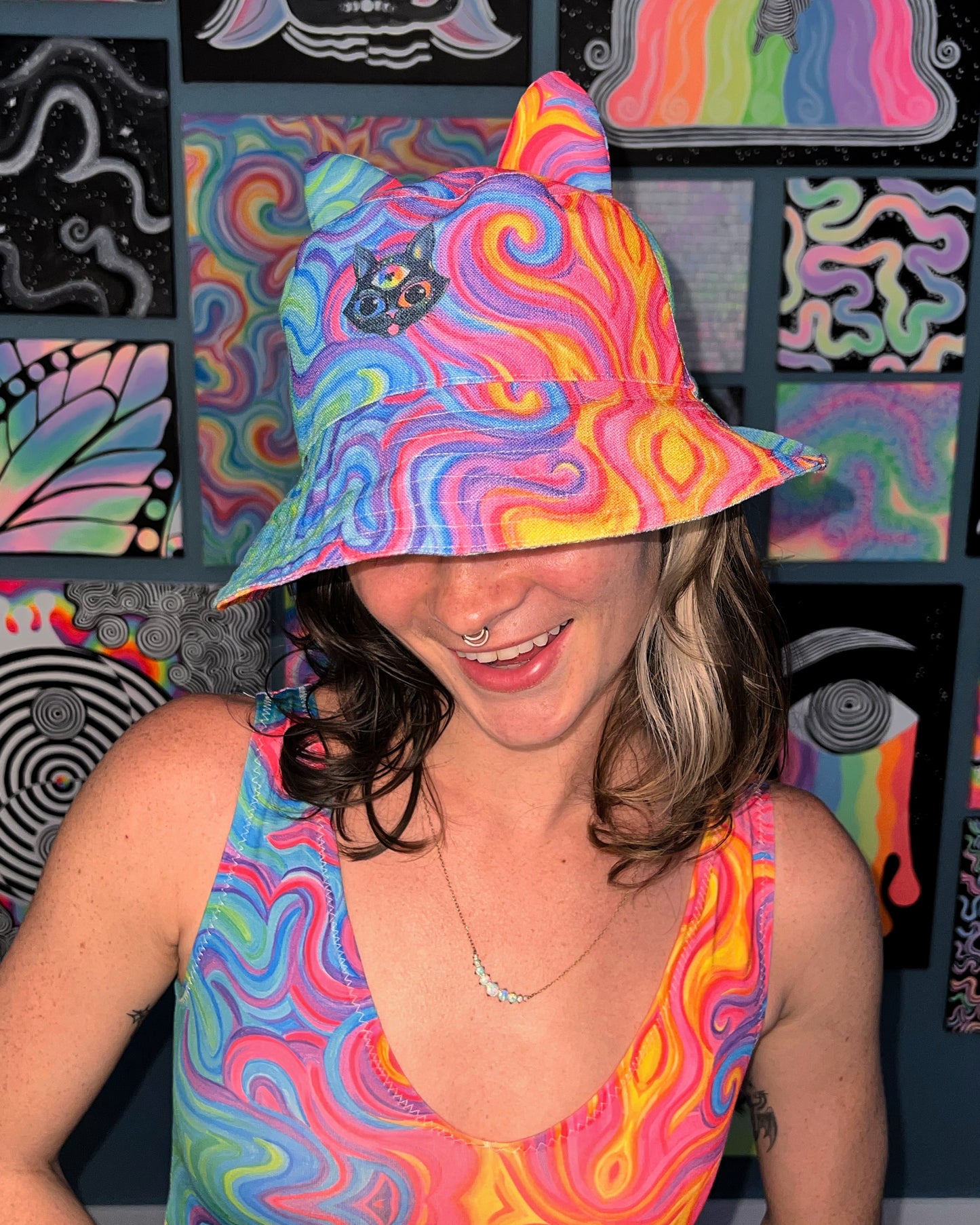 Custom Order: Cat Ears Bucket Hat (Choose a Design)