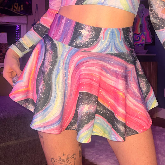"Celestial" Design Skater Skort (2 Pockets)