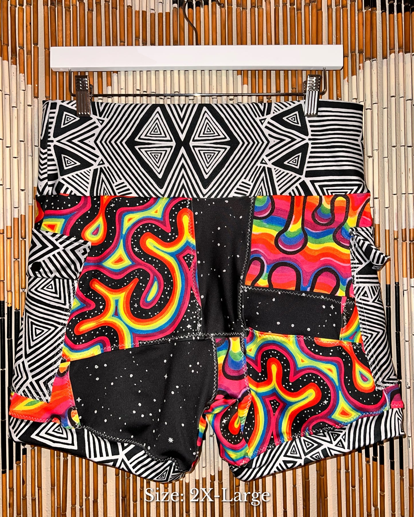 Stretchy Patchwork Cargo Shorts