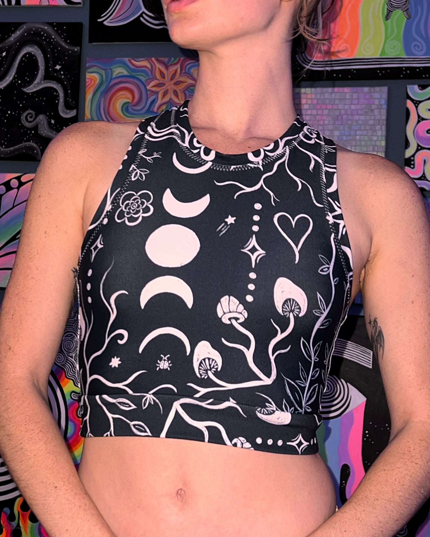 Custom Order: High-Neck Crop Top (Choose a Design)