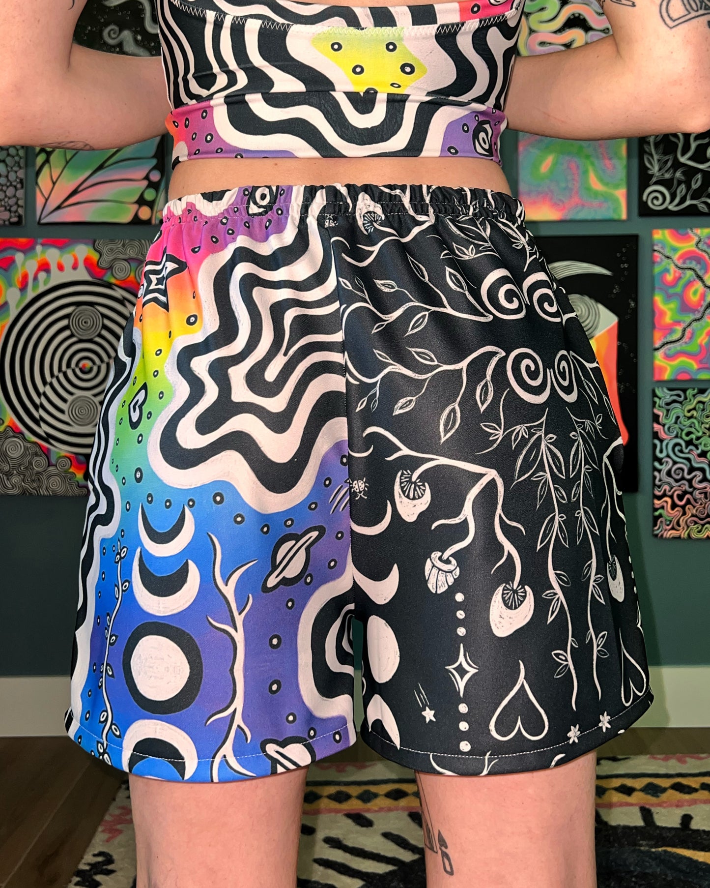 Custom Order: Split Flow Shorts [2 Zipper Pockets] (Choose 2 Designs)
