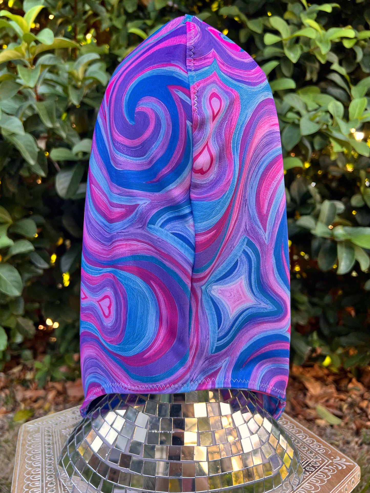 Reversible Hood: "Mystical" Hand-Painted Design