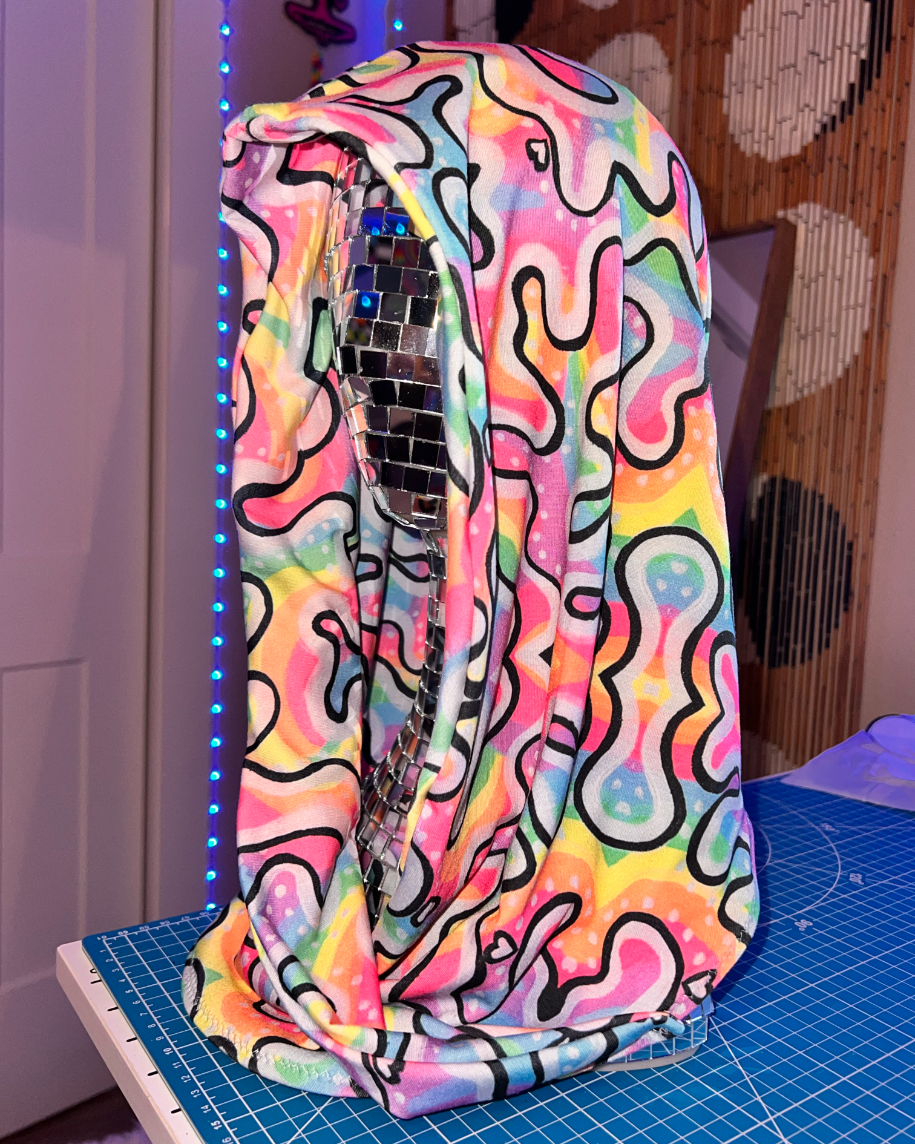 Reversible Hood: "Unicorn Magic" Hand-Painted Design