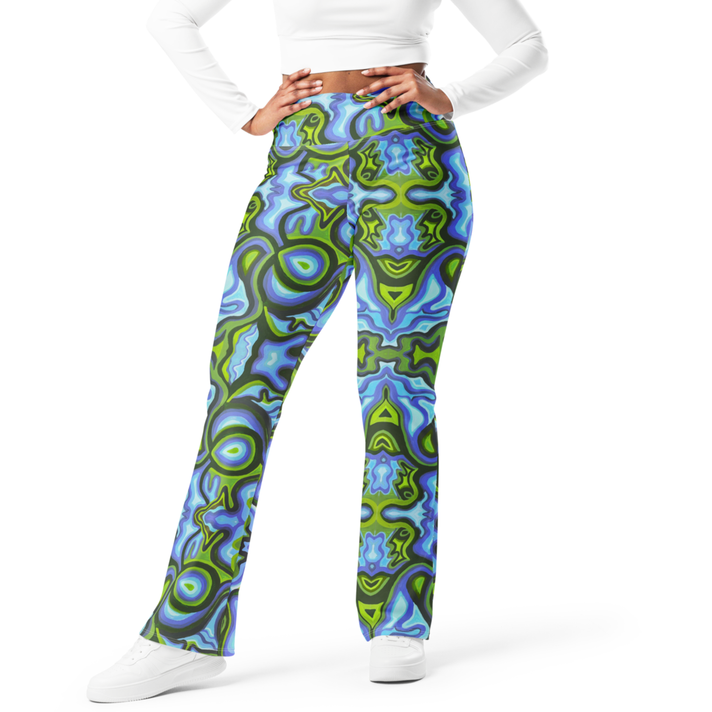 High Waisted Yoga Pants (+Internal Pocket)- "Gaia" Design