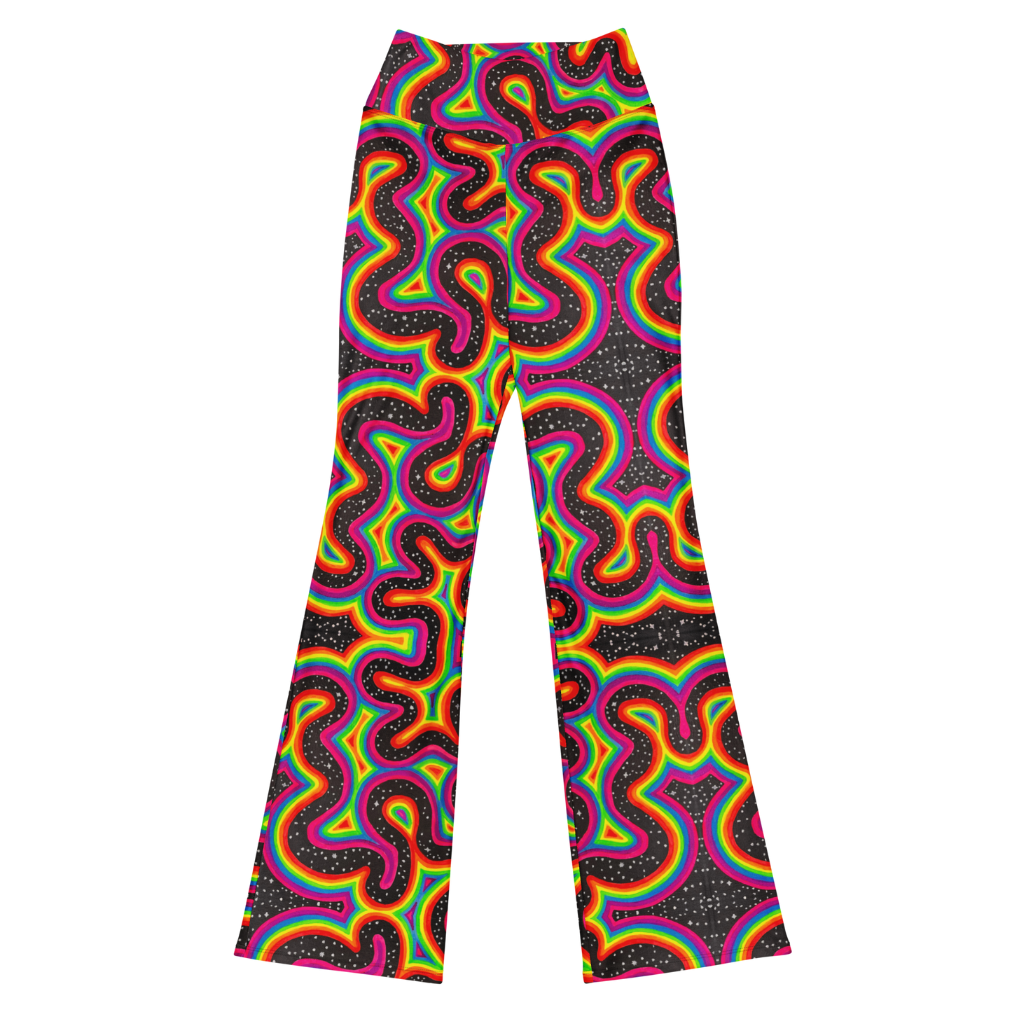 High Waisted Yoga Pants (+Internal Pocket)- "Rainbow Rovd" Design