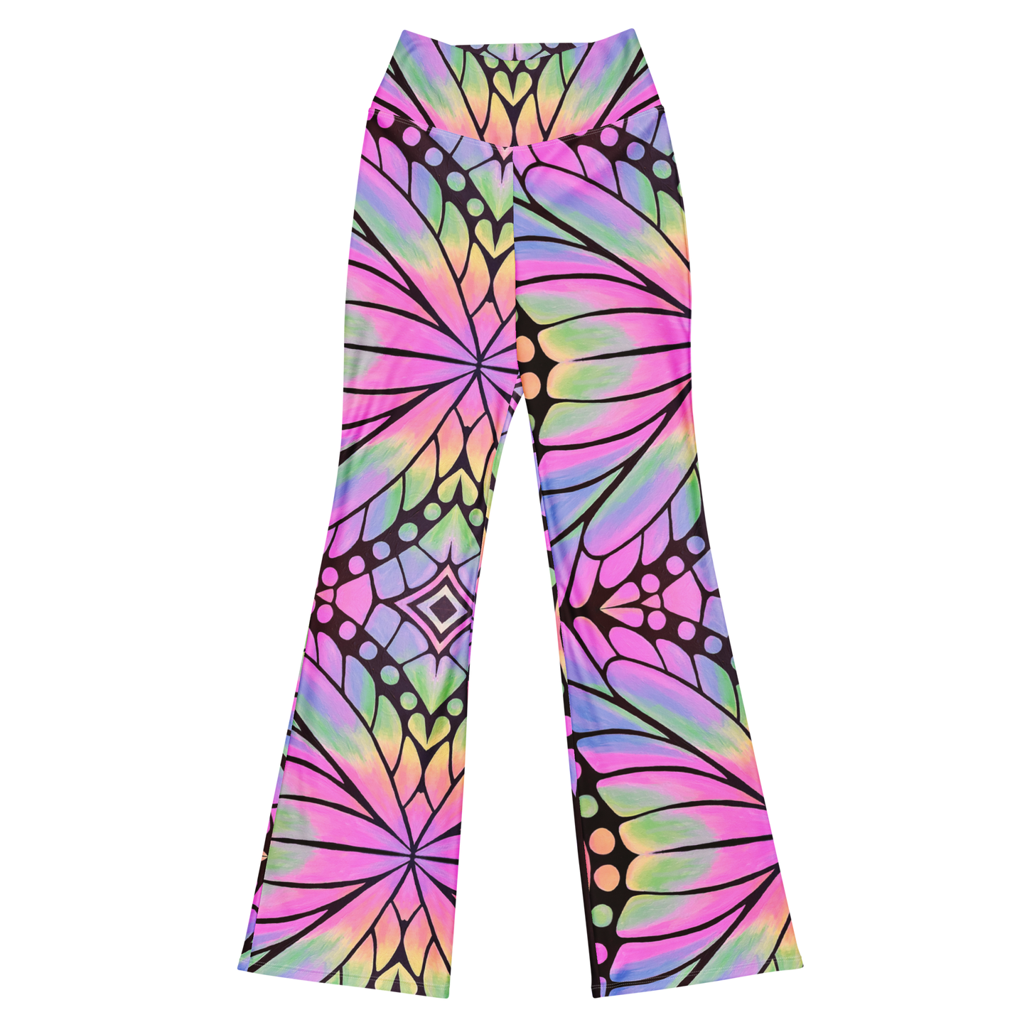 High Waisted Yoga Pants (+Internal Pocket)- "Butterfly" Design