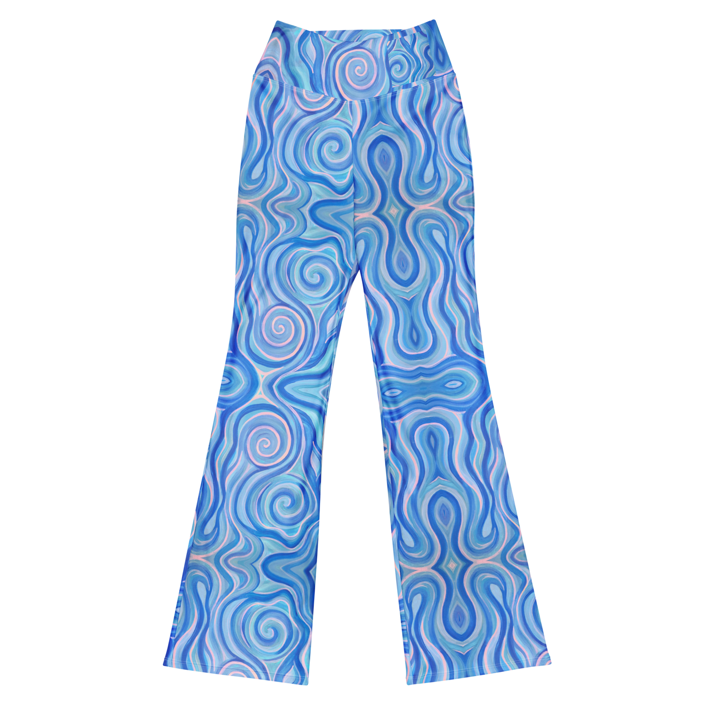 High Waisted Yoga Pants (+Internal Pocket)- "Aqua" Design