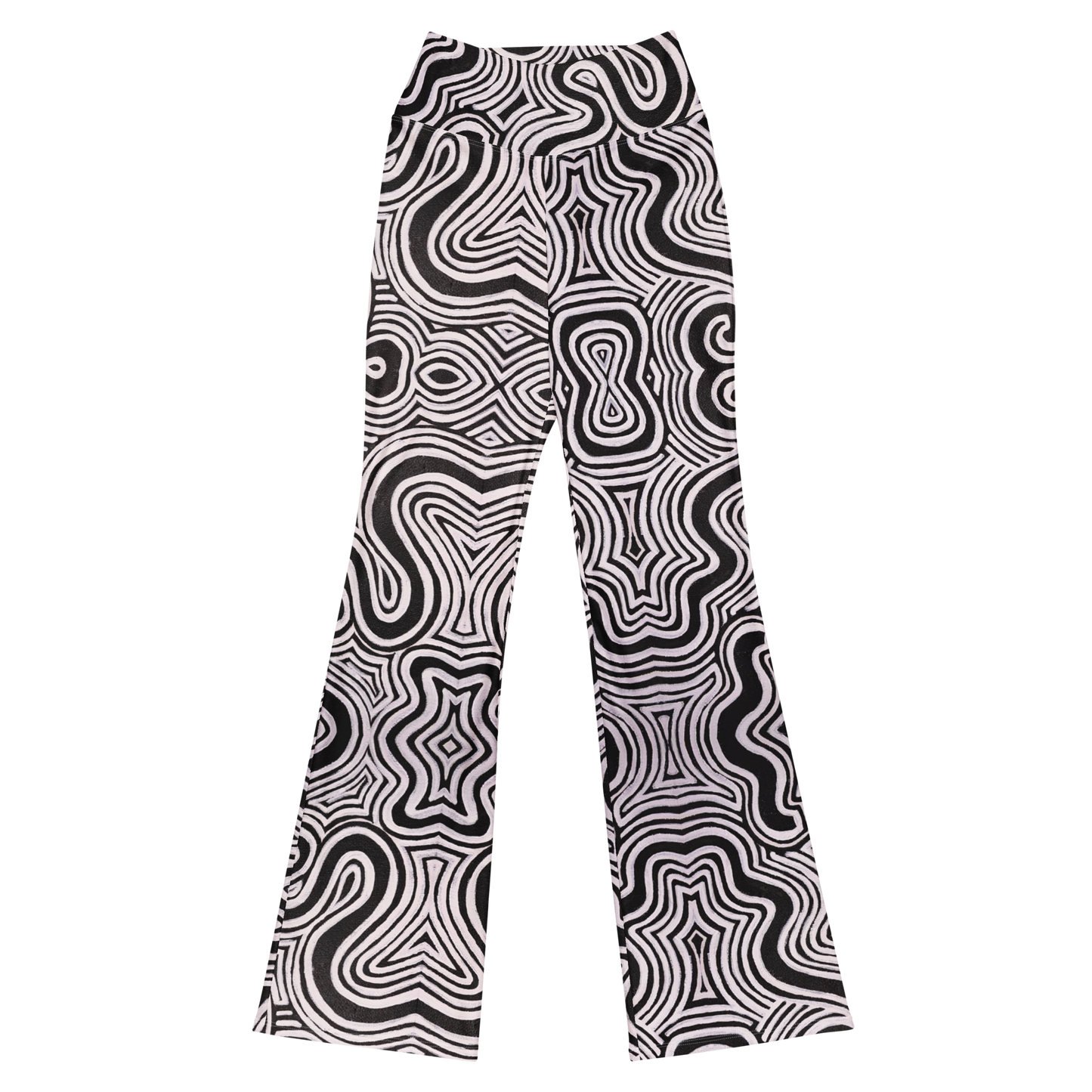 High Waisted Yoga Pants (+Internal Pocket)- "Record Player" Design