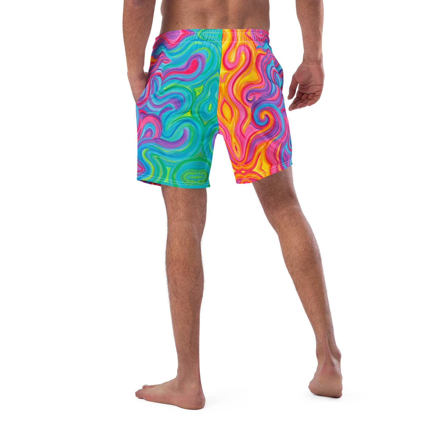 Swim Trunks (+Secret Internal Pocket)- "Elemental" Design