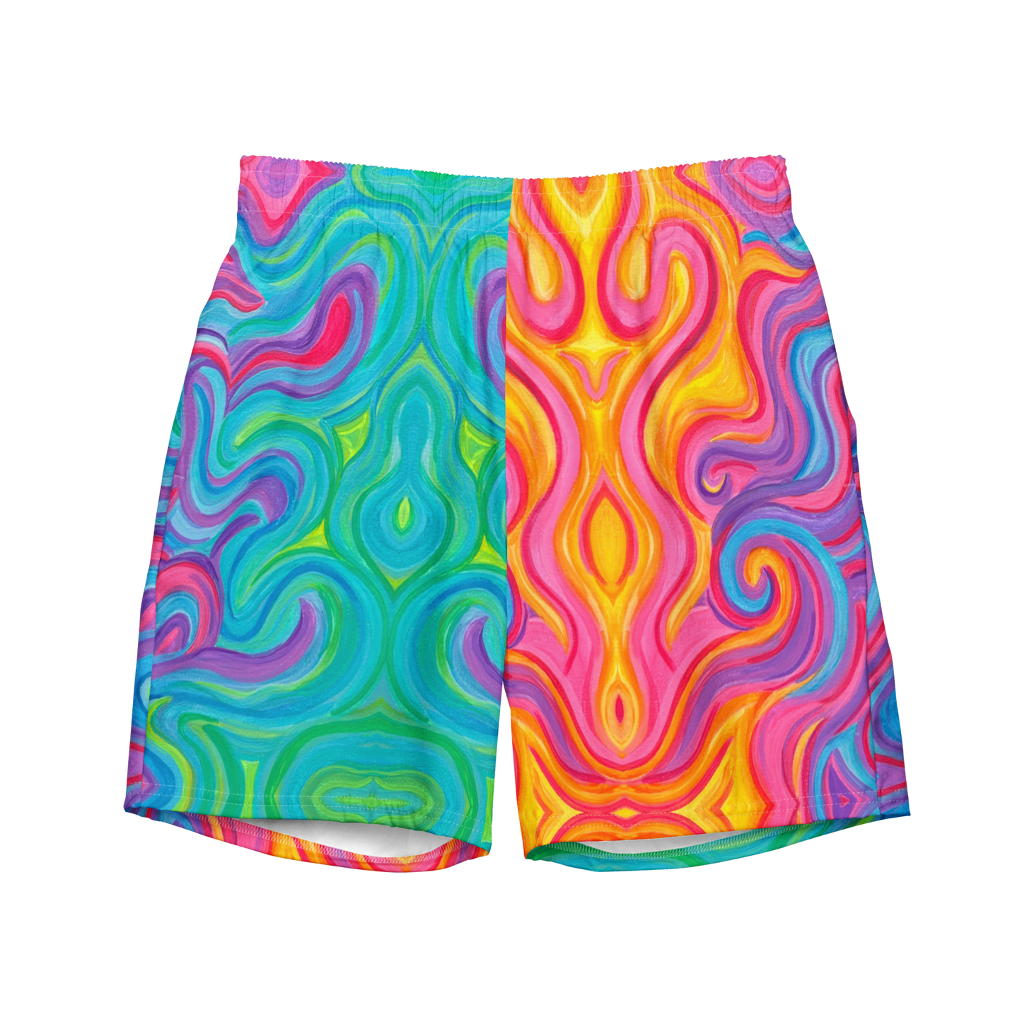 Swim Trunks (+Secret Internal Pocket)- "Elemental" Design