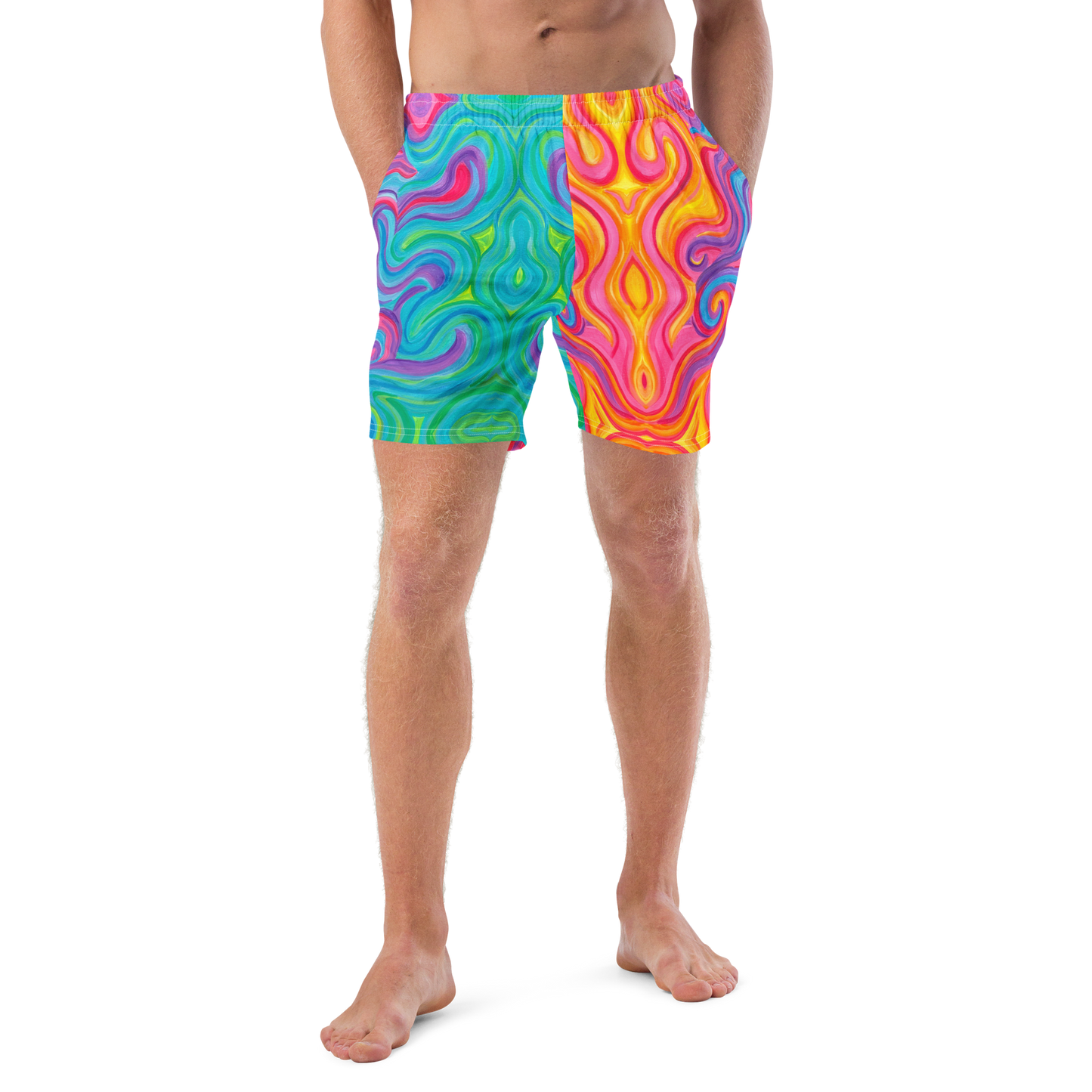 Swim Trunks (+Secret Internal Pocket)- "Elemental" Design