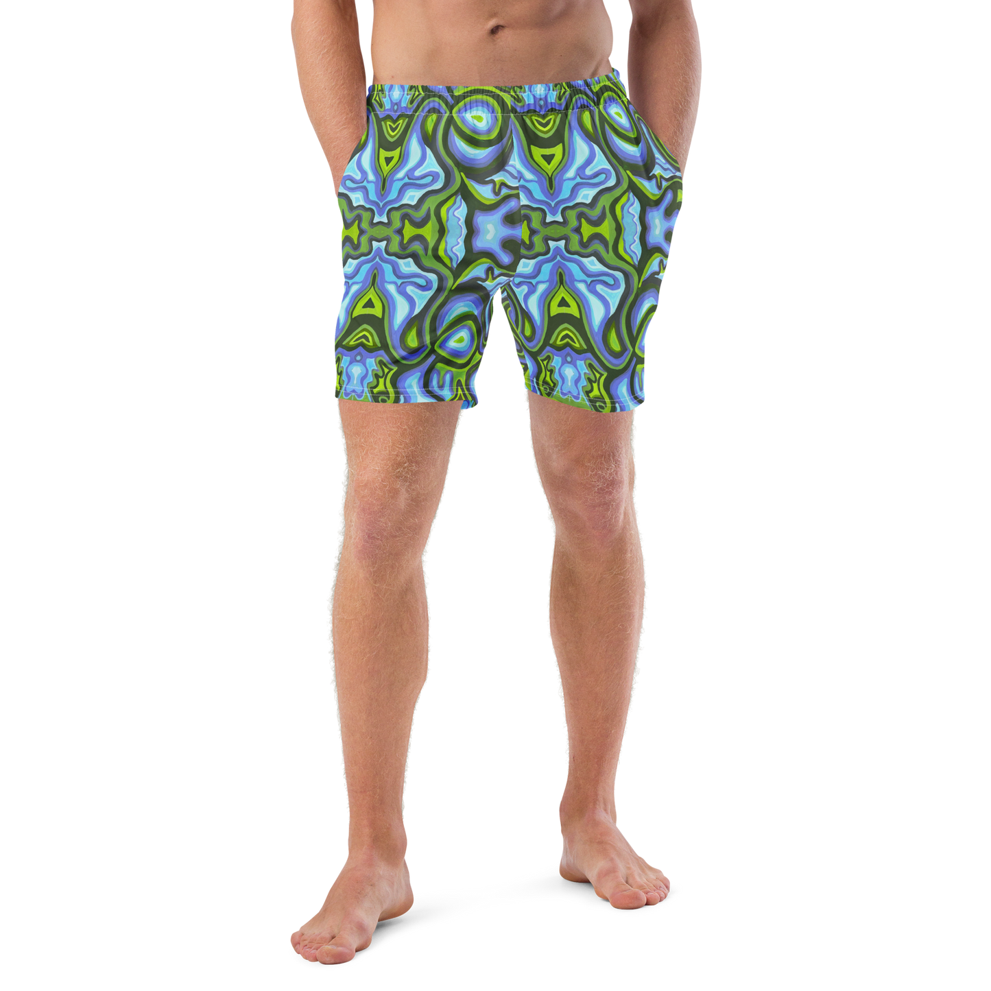 Swim Trunks (+Secret Internal Pocket)- "Gaia" Design