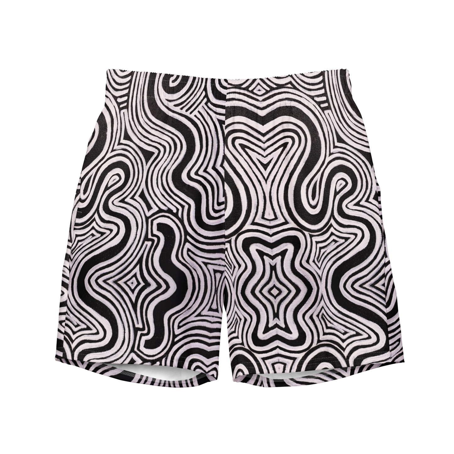 Swim Trunks (+Secret Internal Pocket)- "Record Player" Design