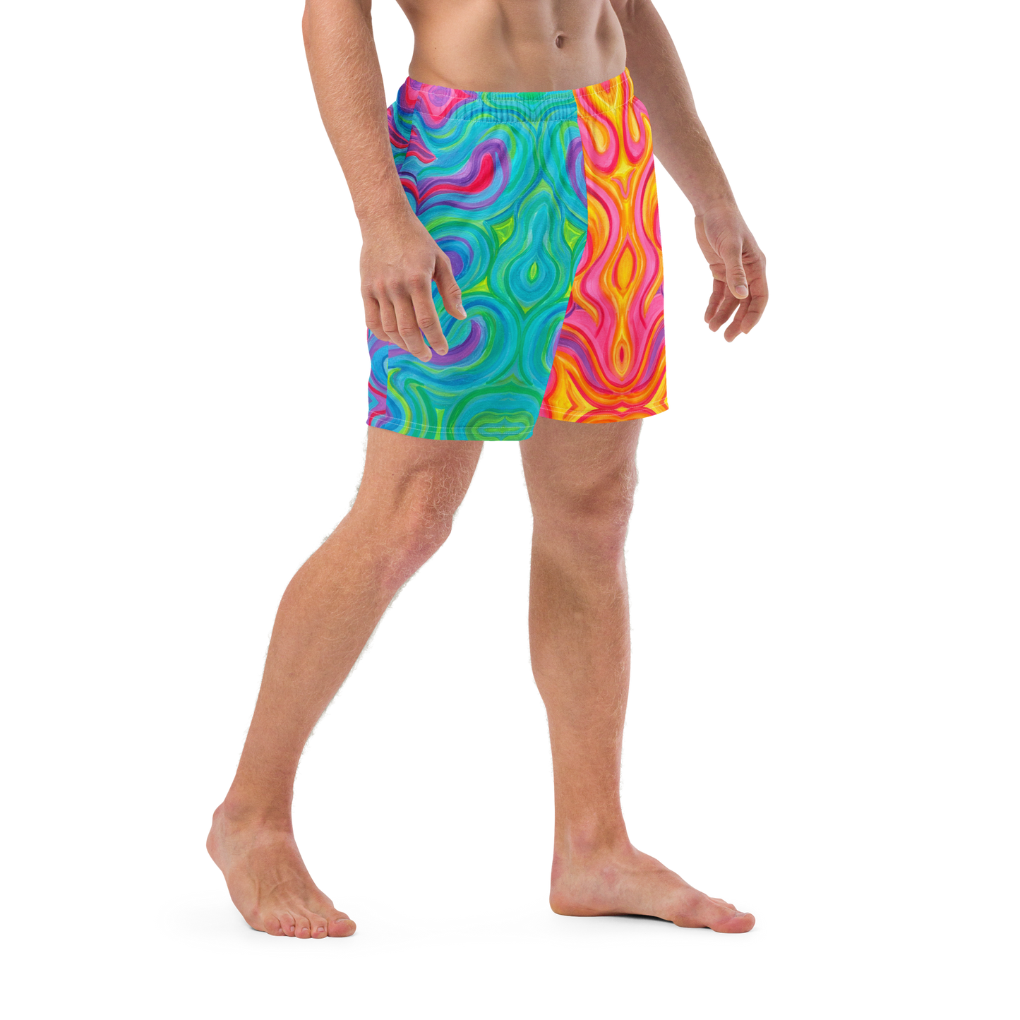 Swim Trunks (+Secret Internal Pocket)- "Elemental" Design