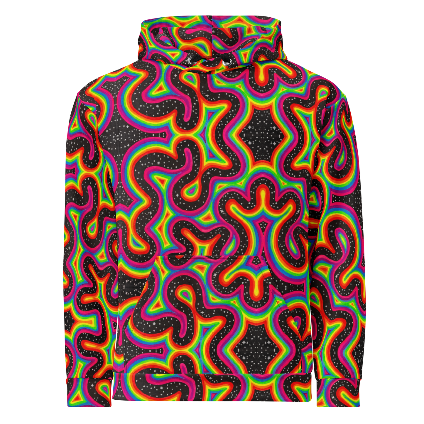 Hooded Sweatshirt- "Rainbow Rovd" Design