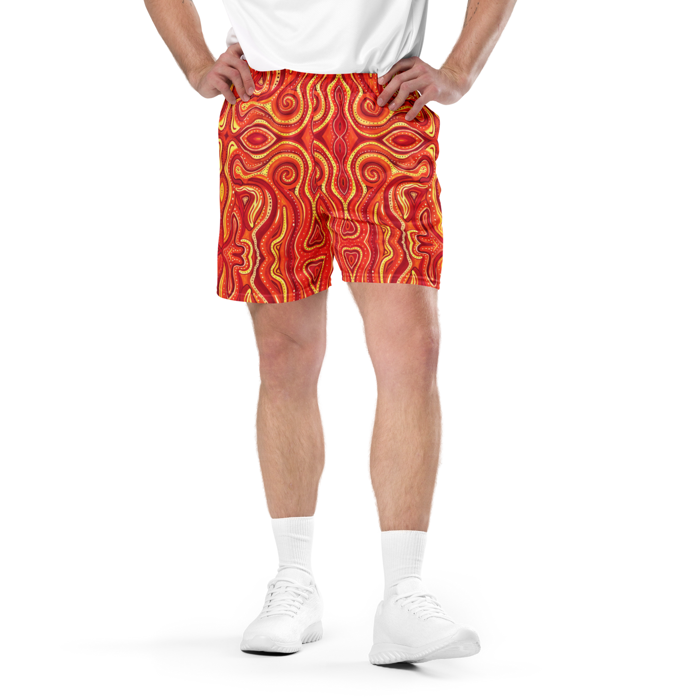 Soft Athletic Shorts- "Ember" Design