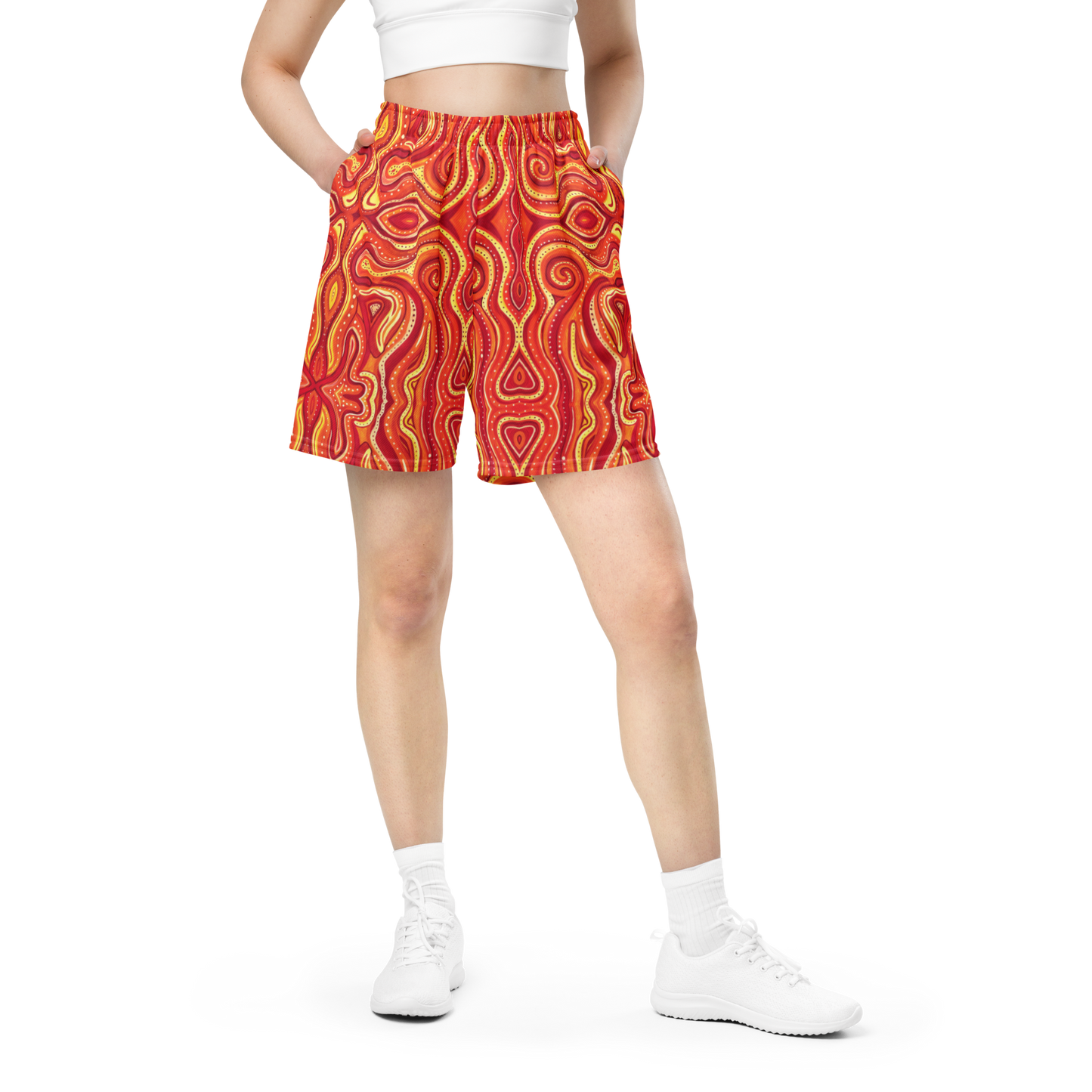 Soft Athletic Shorts- "Ember" Design