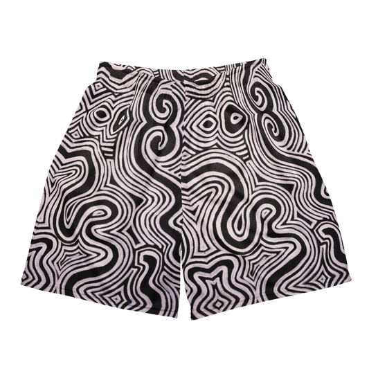 Soft Athletic Shorts- "Record Player" Design