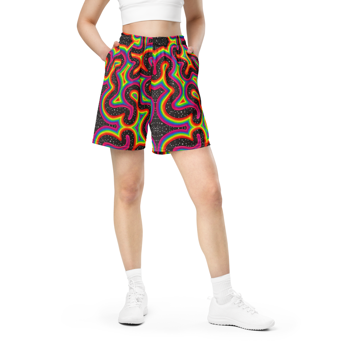 Soft Athletic Shorts- "Rainbow Rovd" Design