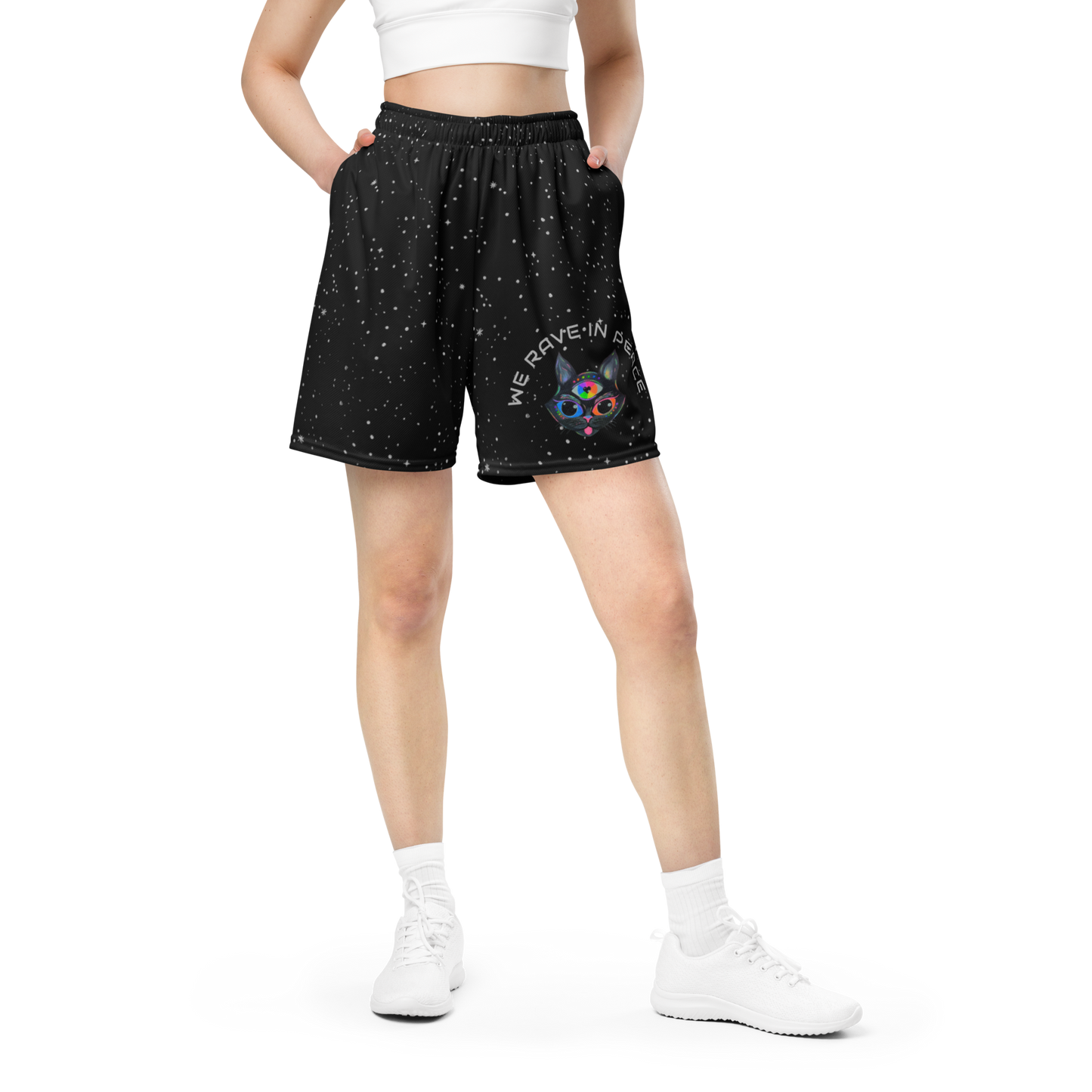 Soft Athletic Shorts- "We Rave In Peace" Design