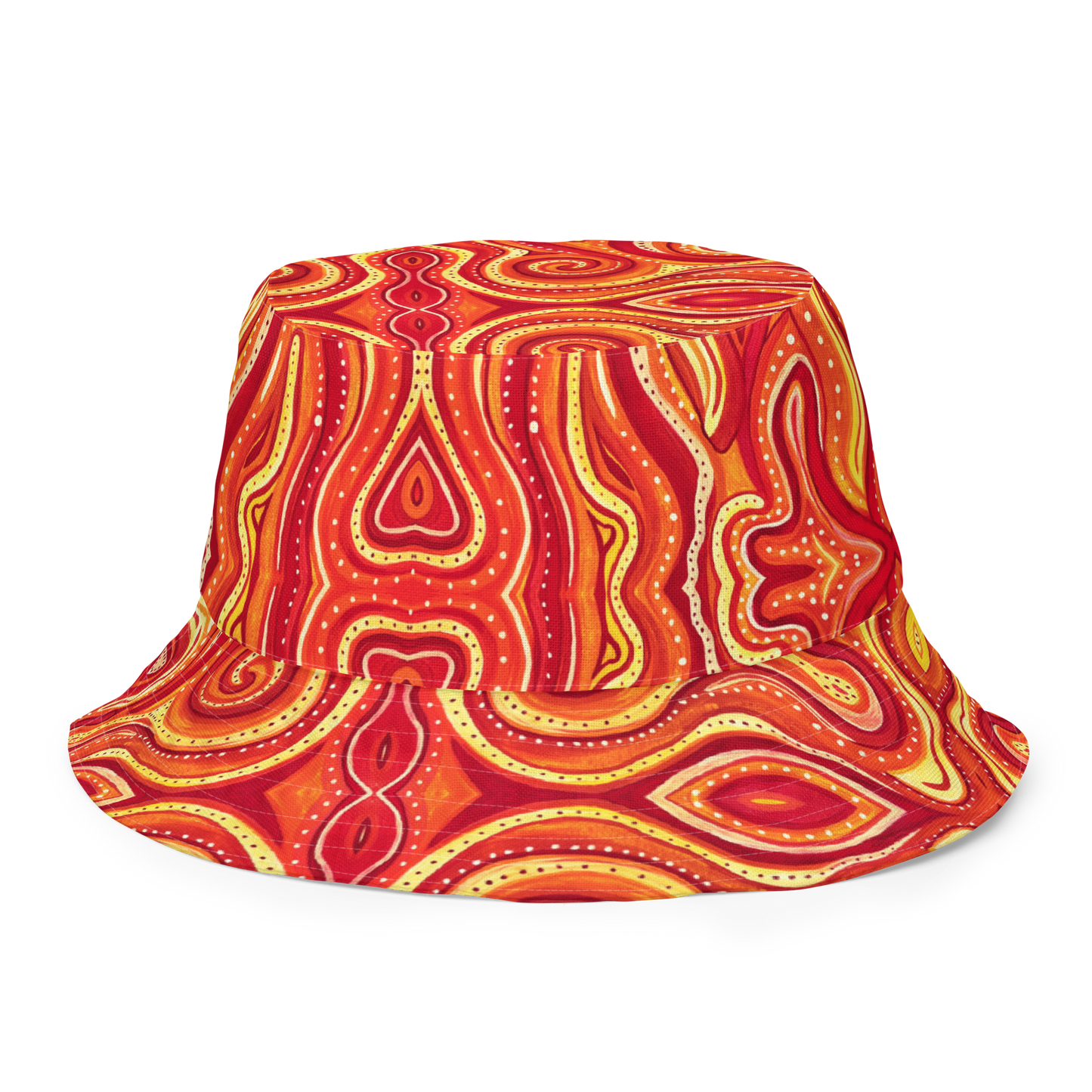 Reversible Bucket Hat- "Ember" Design