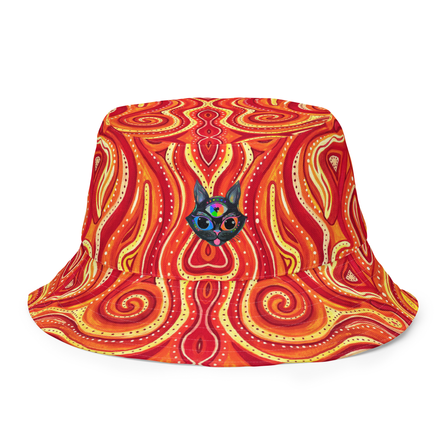 Reversible Bucket Hat- "Ember" Design