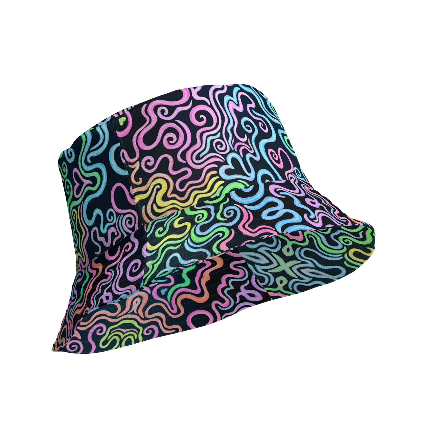 Reversible Bucket Hat- "Glow" Design