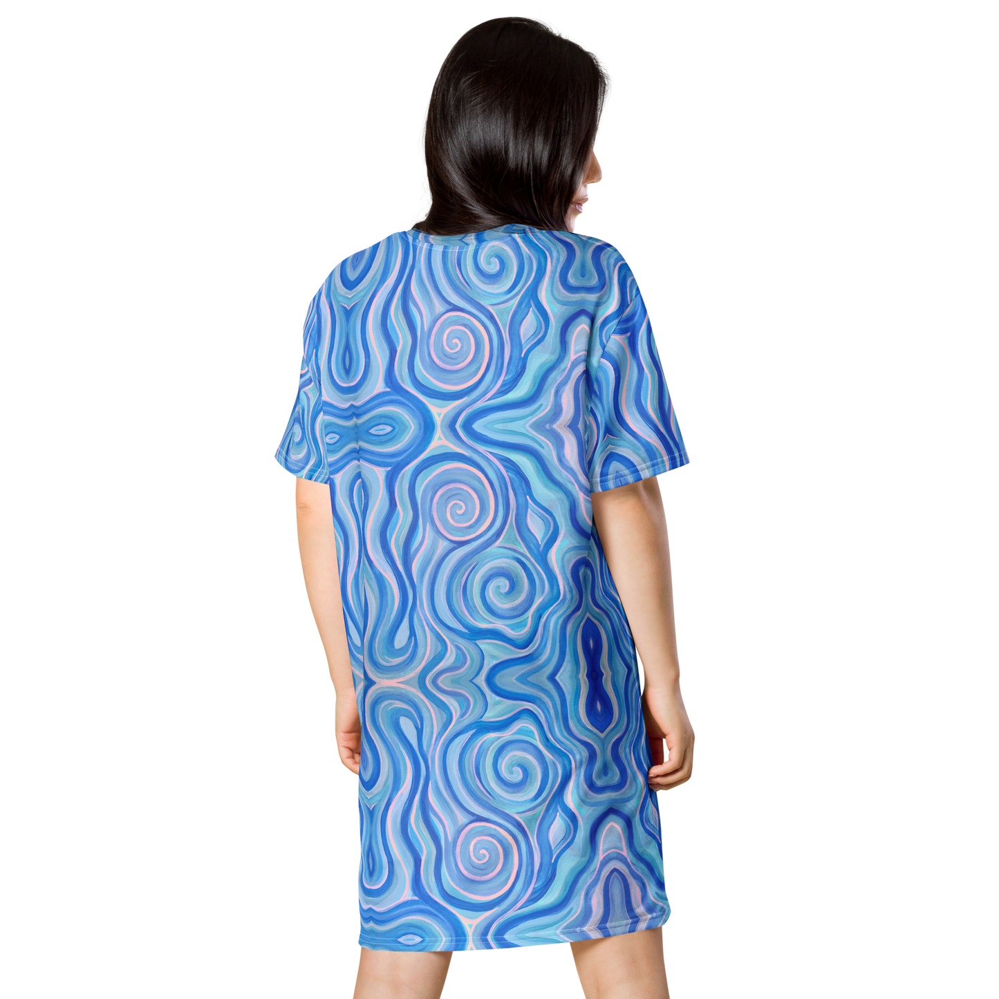 T-Shirt Dress- "Aqua" Design