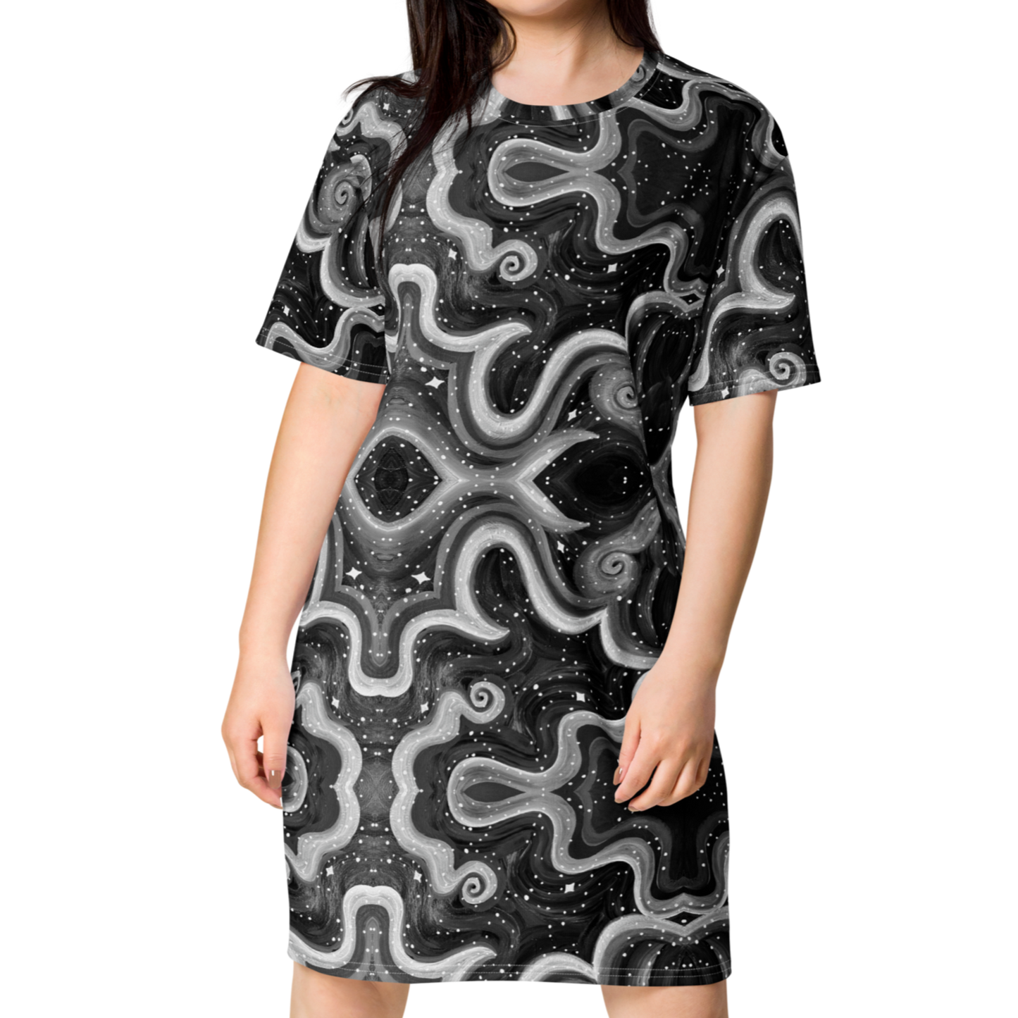 T-Shirt Dress- "Cosmic" Design