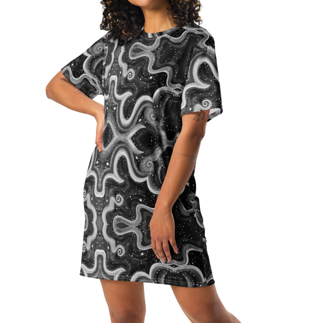 T-Shirt Dress- "Cosmic" Design