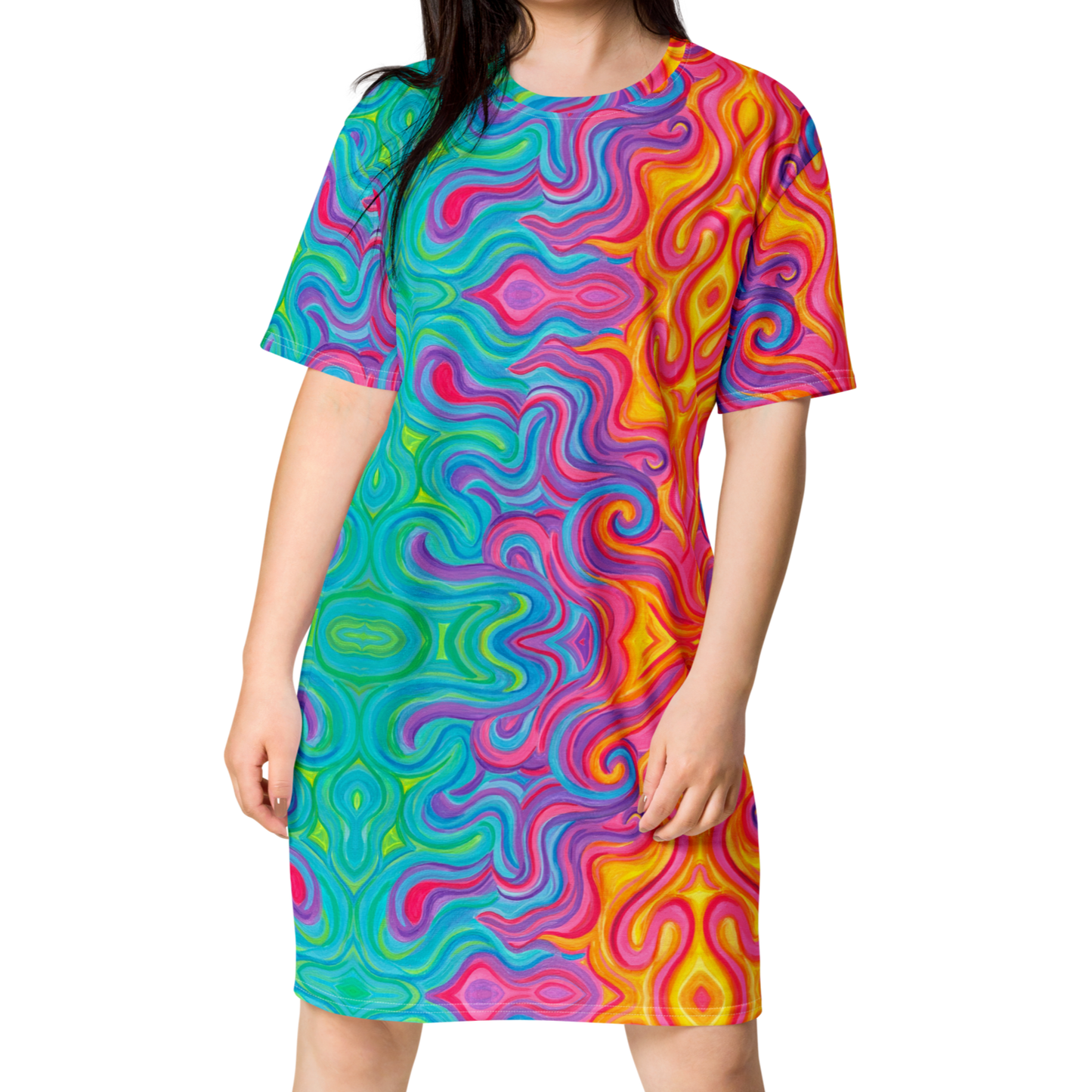 T-Shirt Dress- "Elemental" Design