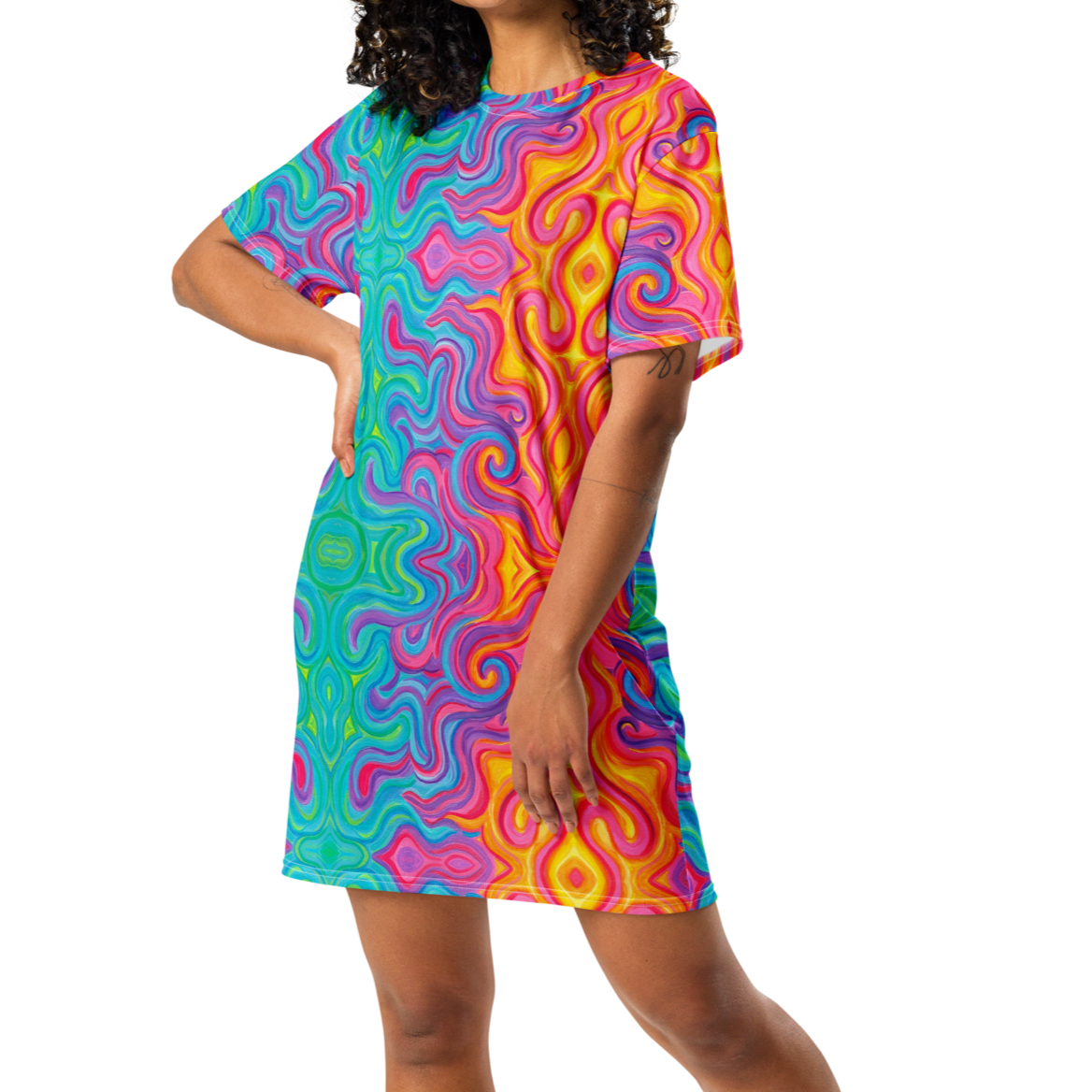 T-Shirt Dress- "Elemental" Design
