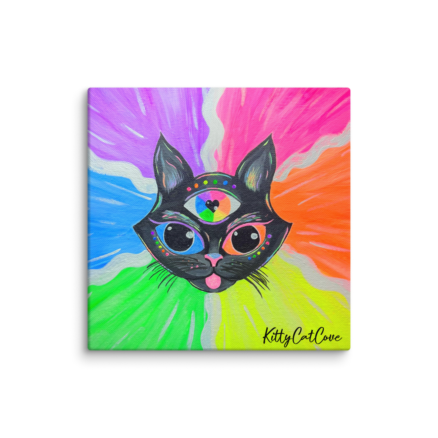 Hand-Painted "Kitty Cat Cove" Artwork (Canvas)