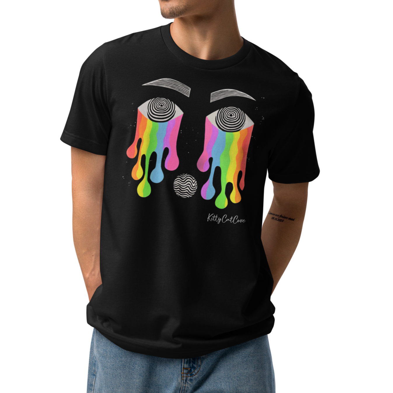 "Feel It" Hand-Painted Art Print T-Shirt